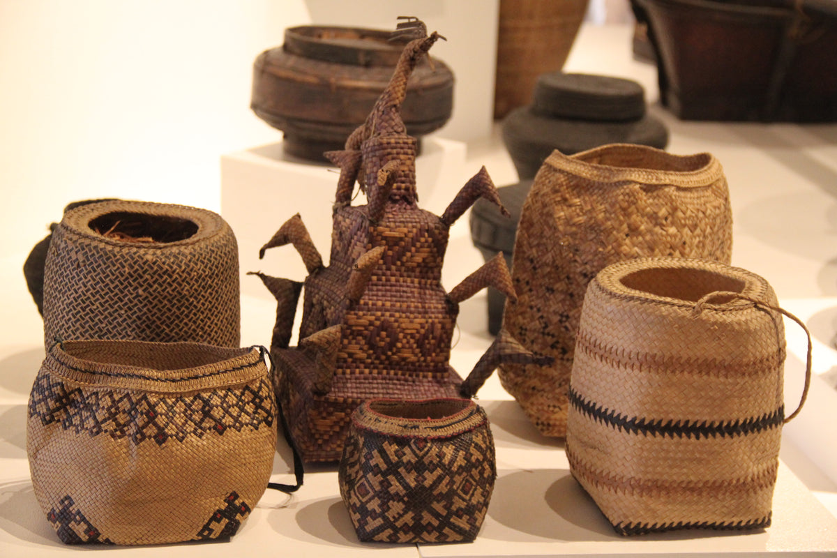 Rice-culture woven baskets at the Museum of the Filipino People, Manila. Photo: Gary Todd / Wikimedia Commons, CC0.