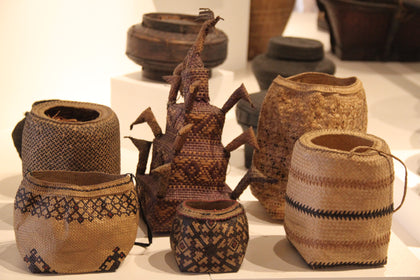 Rice-culture woven baskets at the Museum of the Filipino People, Manila. Photo: Gary Todd / Wikimedia Commons, CC0.