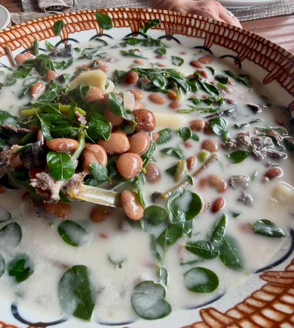 Negros dish with beans, greens and coconut milk. Photo: @gamboareena / Instagram.