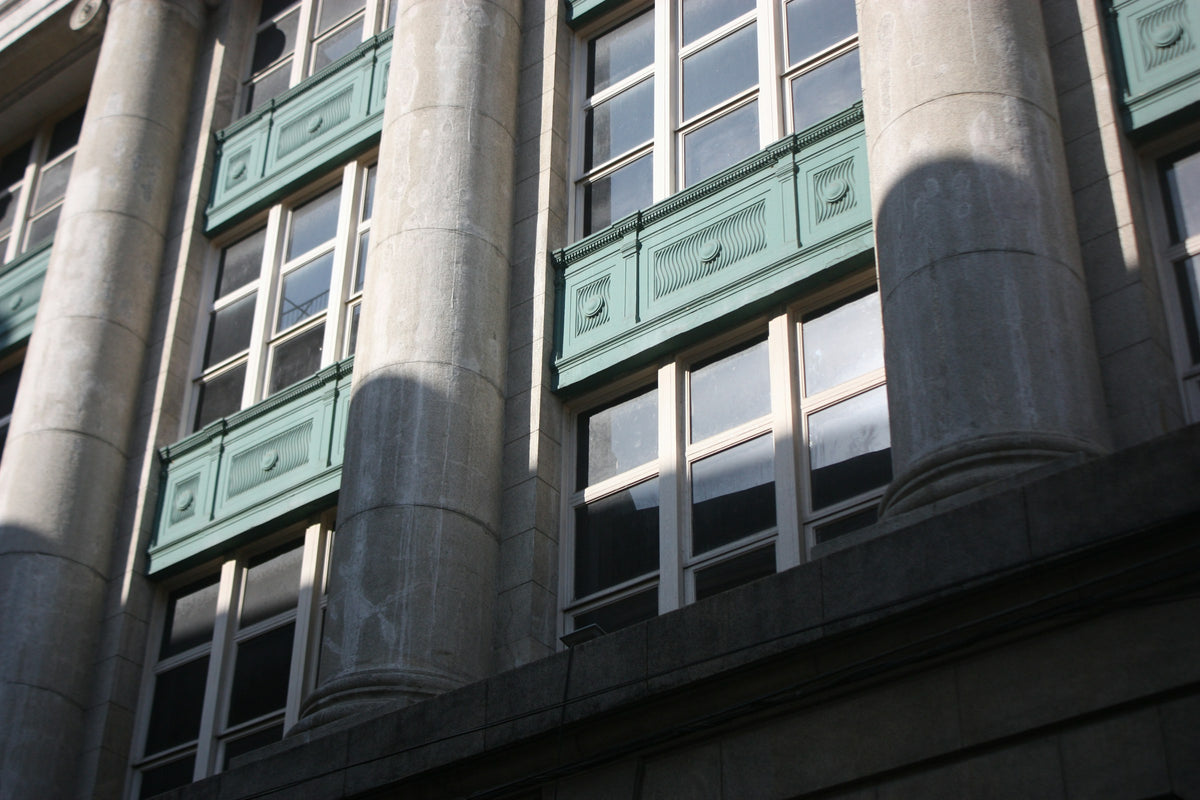 Historic building facade on Escolta Street in Binondo, Manila, Philippines